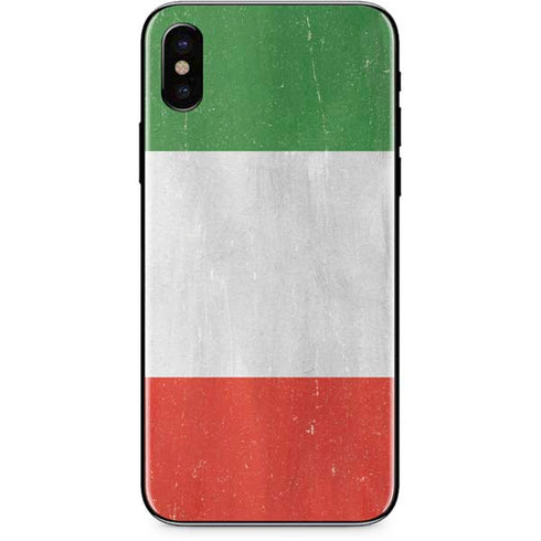 Italy Flag Distressed iPhone XS Skin